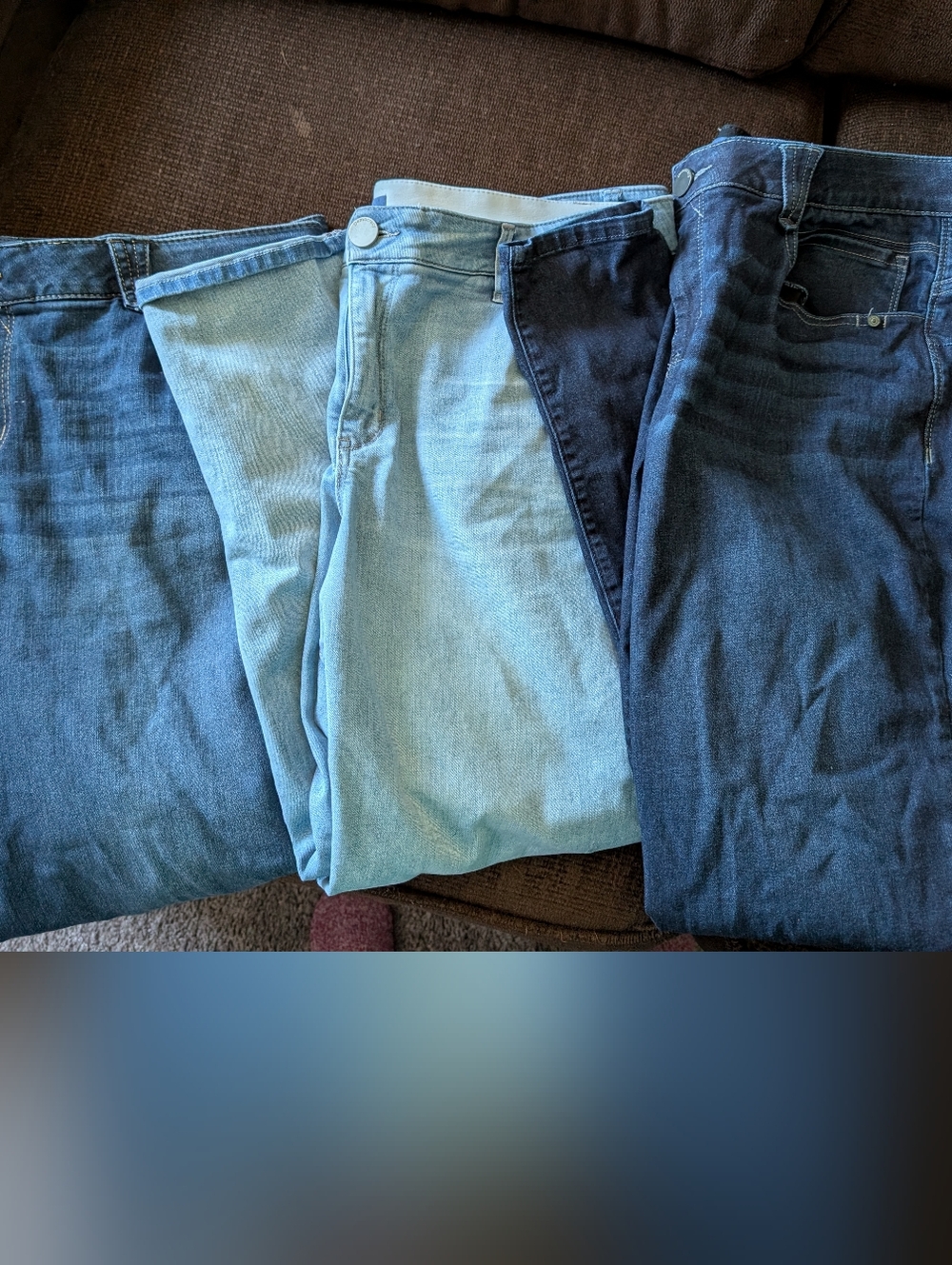 Mixed Blue Denim Jeans Lot - 3 Pairs